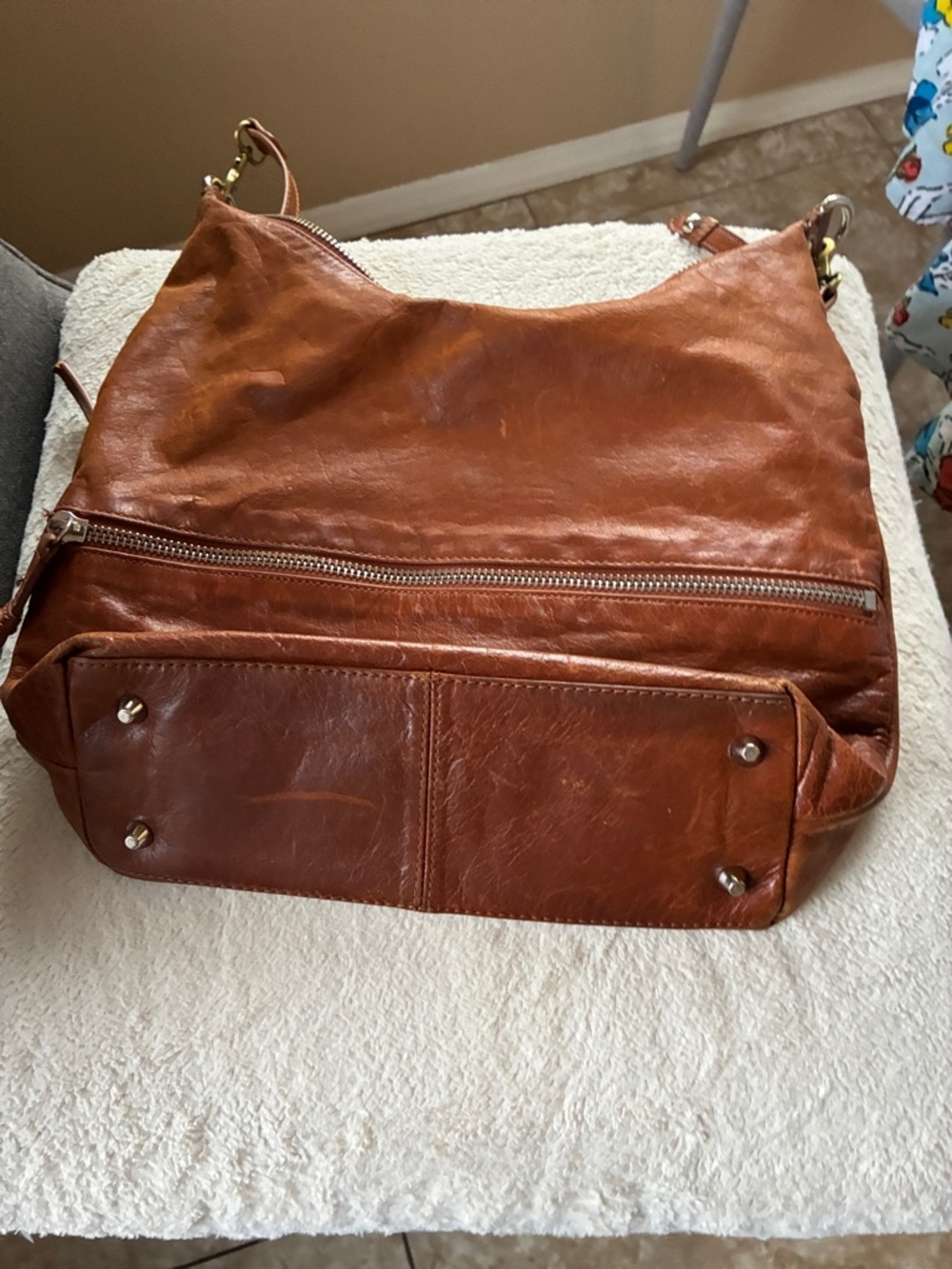 HOBO Tan Brown Leather Crossbody Bag - Picture 12 of 12